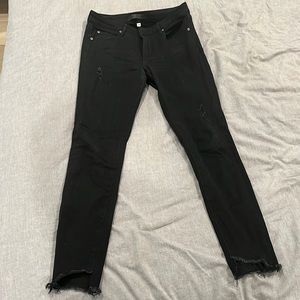 Leith mid rise black skinny jeans size 27